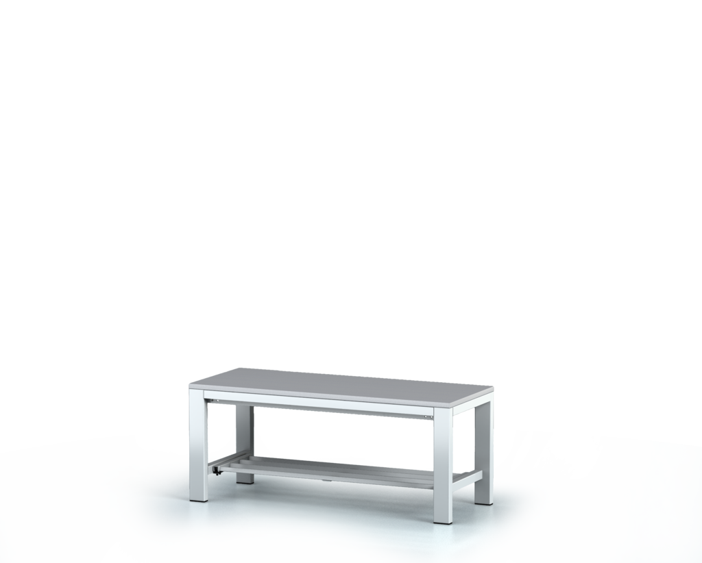 Benches with laminated desk -  with a reclining grate 420 x 1000 x 400